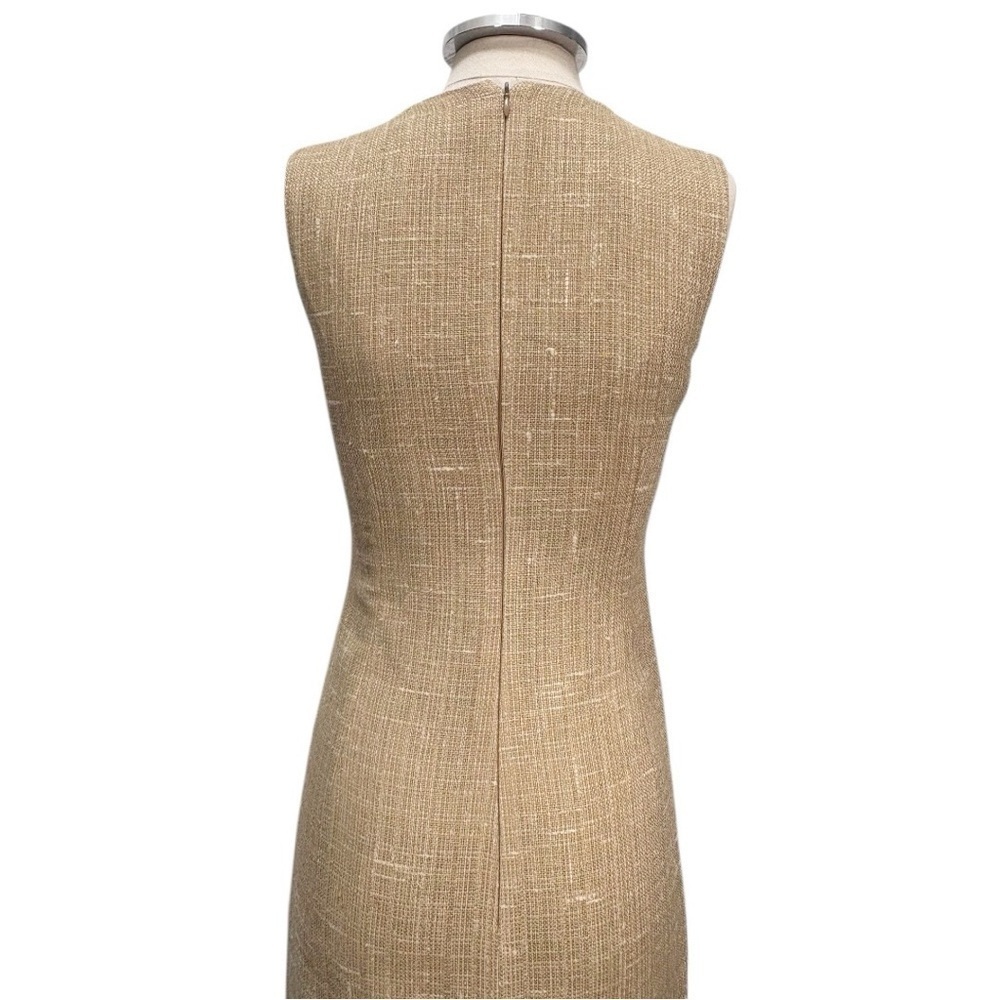 Dolce & Gabbana Natural Tweed Sleeveless Shift Dress Size EU 40 - Picture 8 of 12